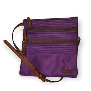 Dooney Bourke • ‘Nylon North South Triple Zip’ Crossbody Bag •  EUC